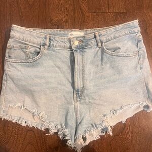 Zara denim cutoff shorts. size 14